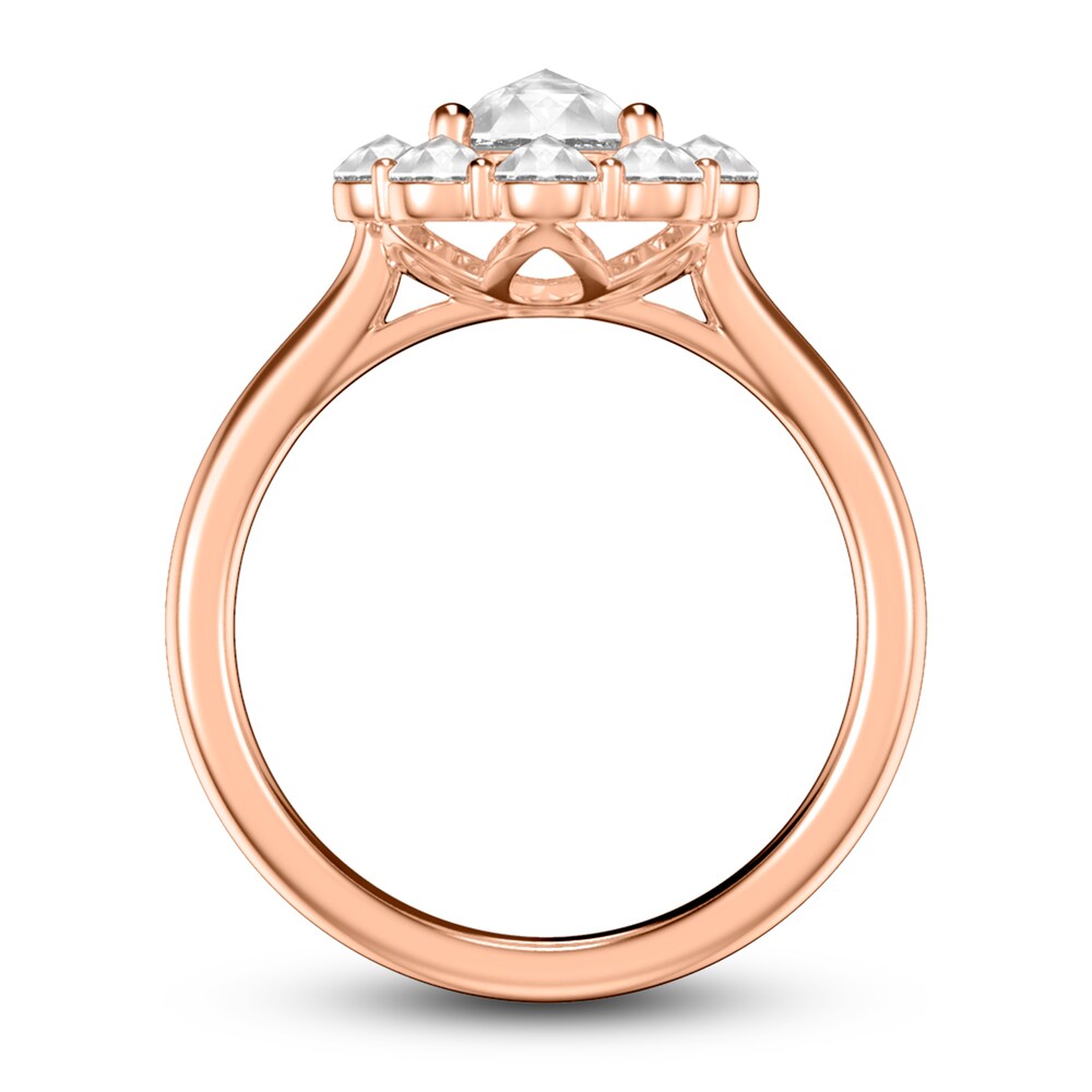ArtCarved Rose-Cut Diamond Engagement Ring 1 ct tw Cut 14K Rose Gold ch1a6feT