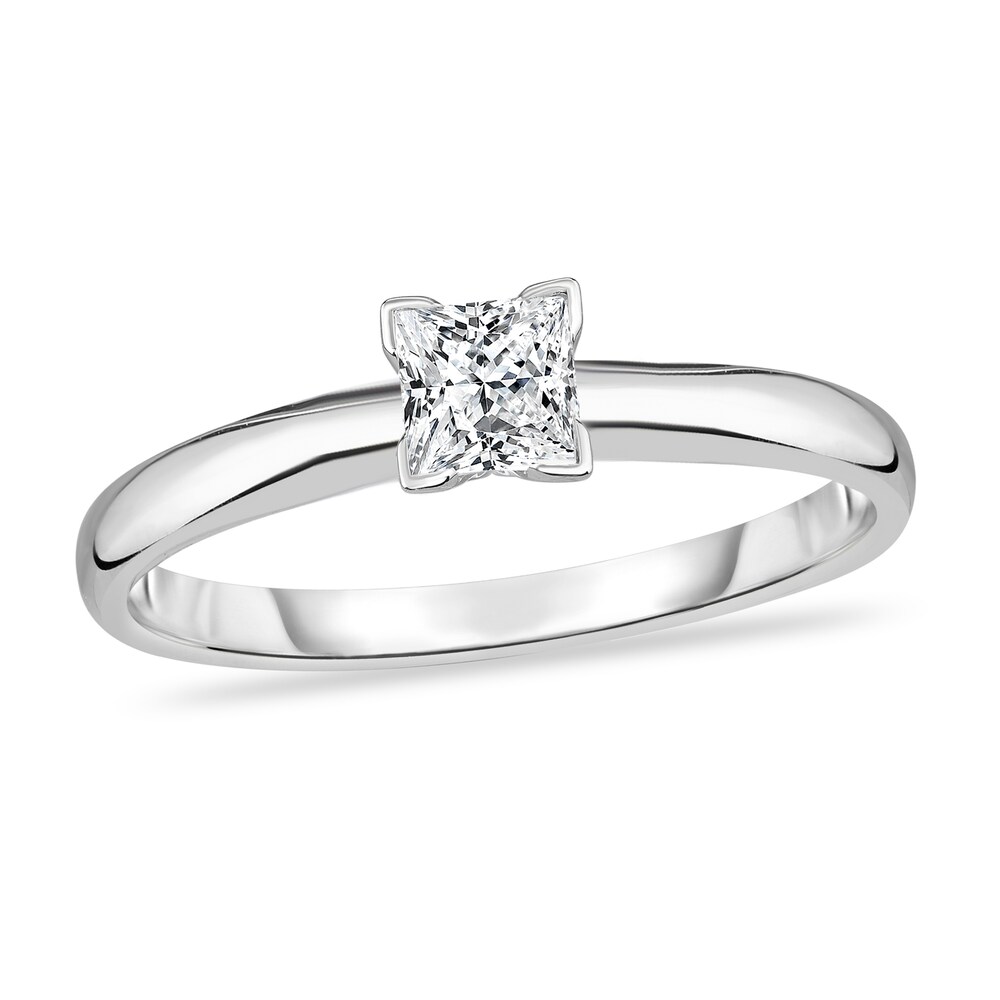 Diamond Solitaire Ring 1/5 ct tw Princess 14K White Gold (I1/I) cnAiYT8c