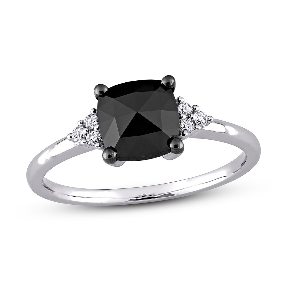 Black Diamond Engagement Ring 1 1/4 ct tw 14K White Gold cobbVAiI