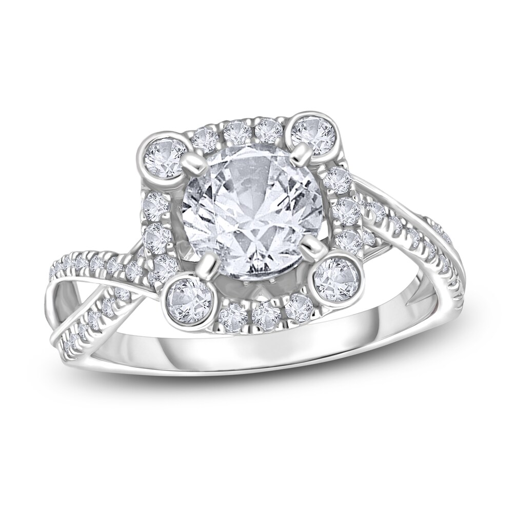 Diamond Engagement Ring 3/4 ct tw Round 14K White Gold ct4uQY02