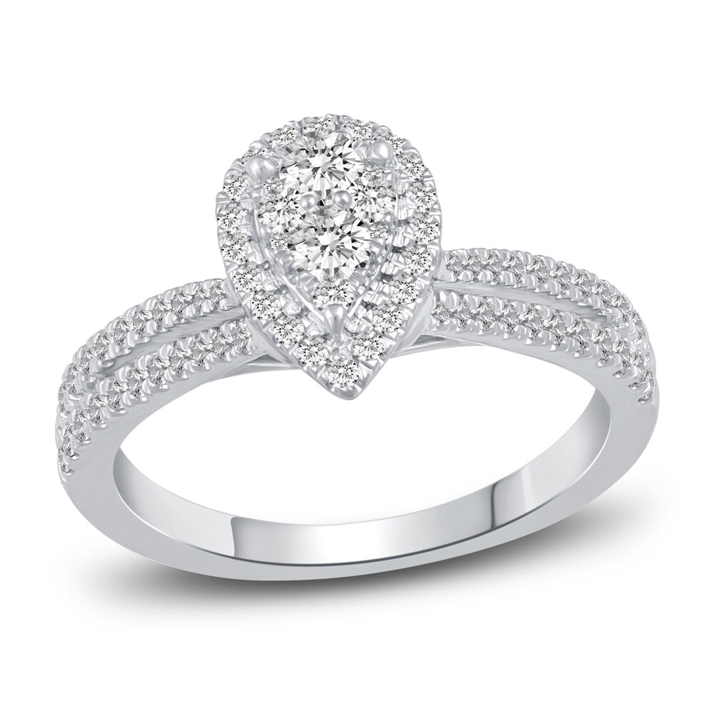 Diamond Engagement Ring 5/8 ct tw Round 14K White Gold cv8BTHIv