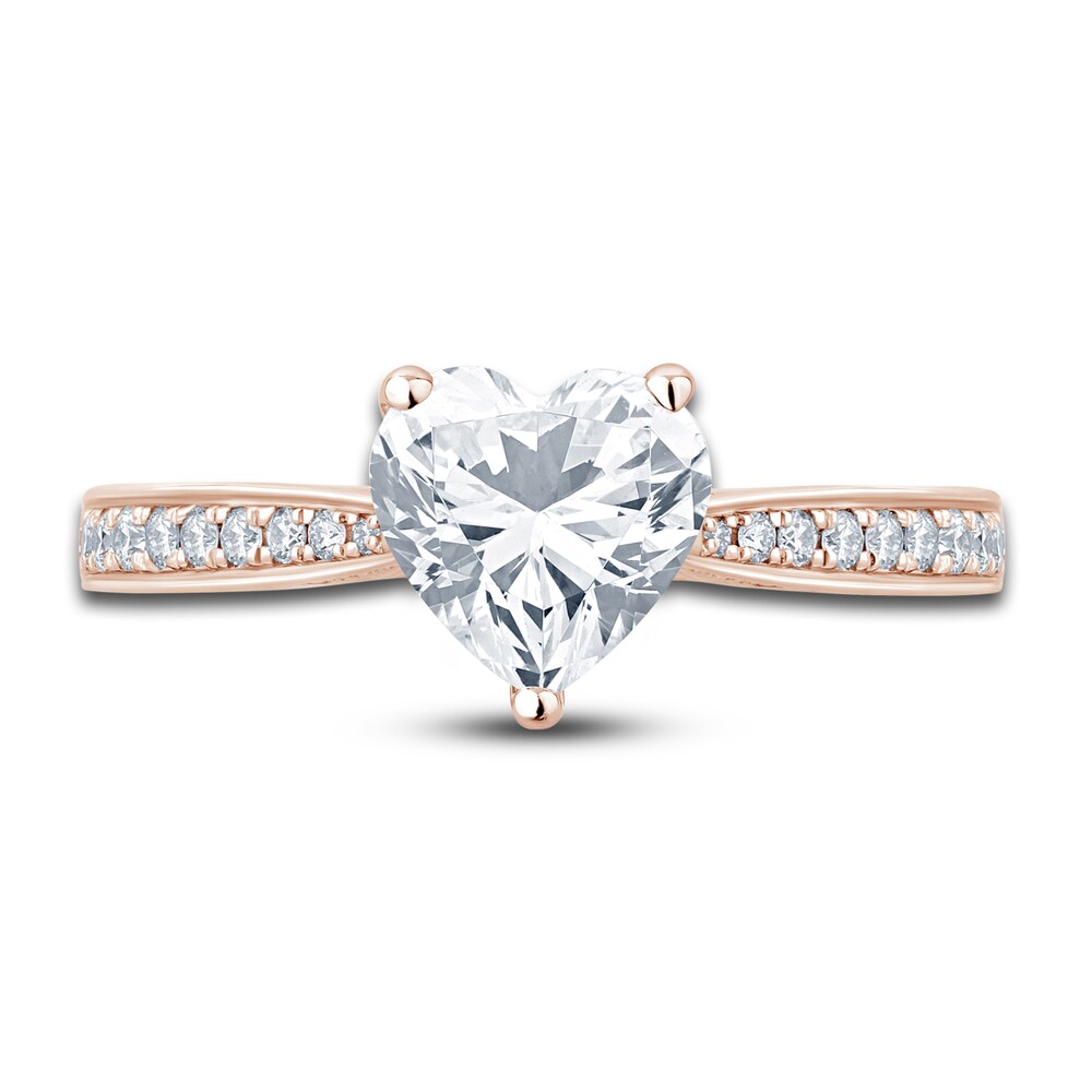 Pnina Tornai Diamond Engagement Ring 2-1/3 ct tw Heart/Round 14K Rose Gold dN5HowbV
