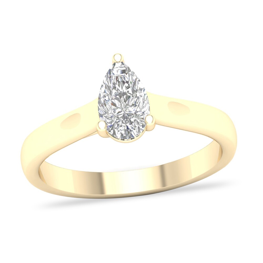 Diamond Solitaire Ring 3/4 ct tw Pear-shaped 14K Yellow Gold (SI2/I) dQYOZGfr