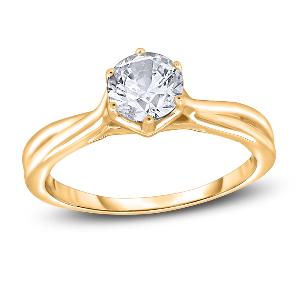 Diamond Solitaire Twist Engagement Ring 2 ct tw Round 14K Yellow Gold (I2/I) dSvAxrFU
