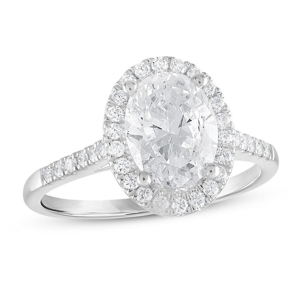 Diamond Engagement Ring 1-3/4 ct tw Round 18K White Gold dYSTz6ux