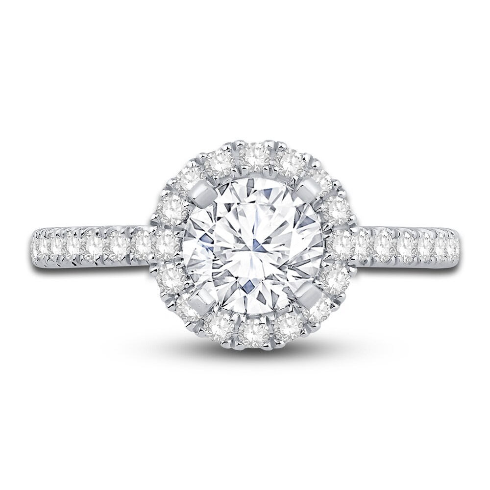 Engagement Ring 1/2 ct tw Round 14K White Gold dtYo0sSG