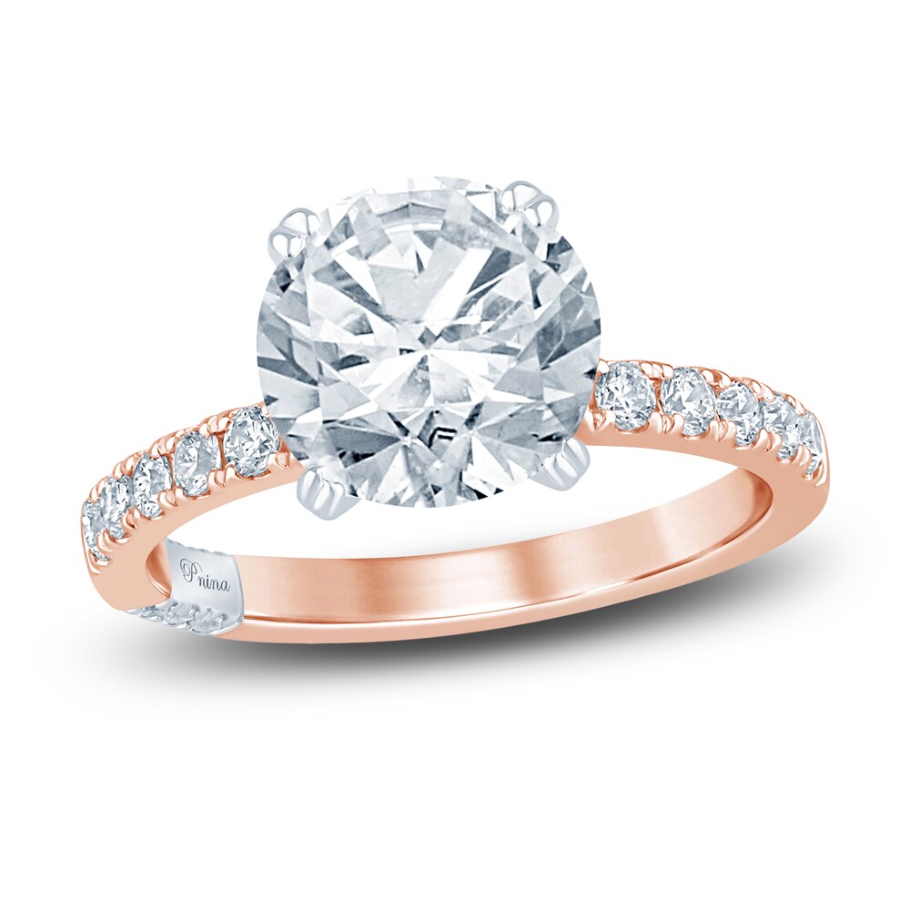 Pnina Tornai Lab-Created Diamond Engagement Ring 2-7/8 ct tw Round 14K Rose Gold dwuy7Dzv