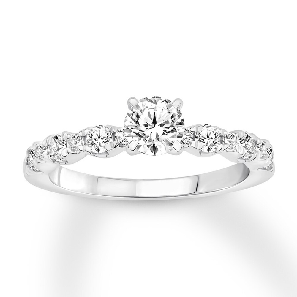 Diamond Engagement Ring 7/8 carat tw Round 14K White Gold dyi12QK5