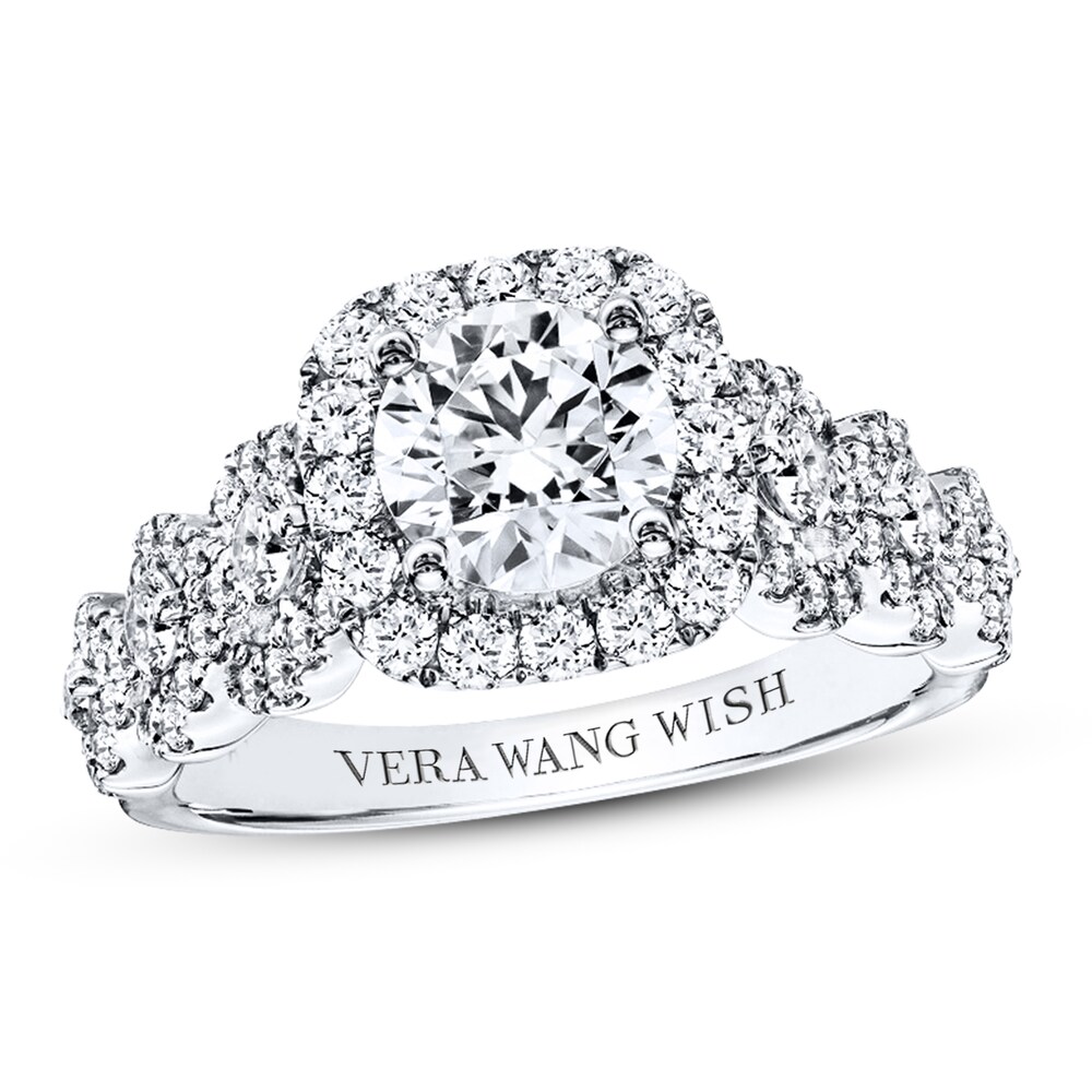 Vera Wang WISH 2 ct tw Diamond Engagement Ring 14K White Gold Ring eCE9yVnm