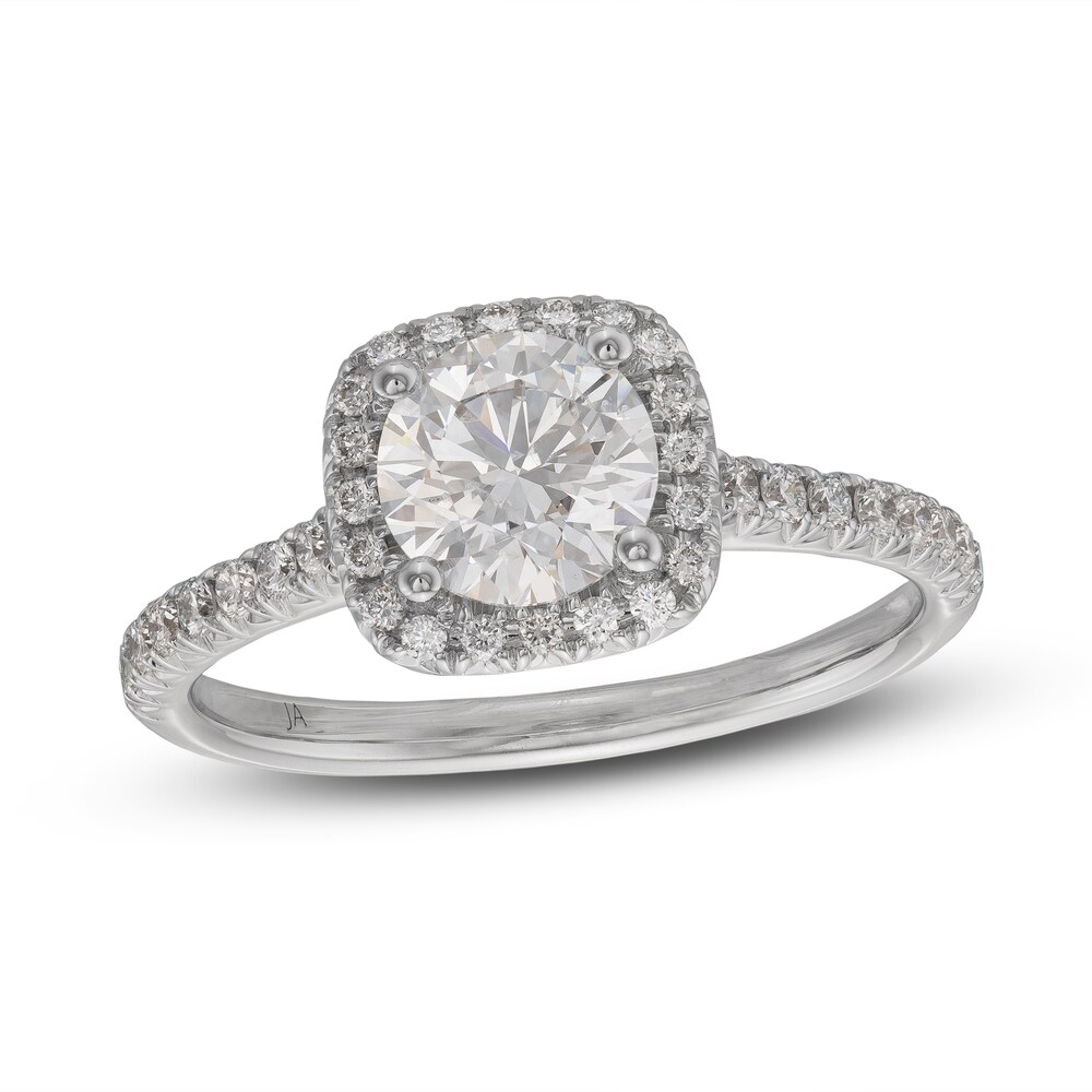 Lab-Created Diamond Engagement Ring 1-1/3 ct tw Round 14K White Gold eLjXPWI3