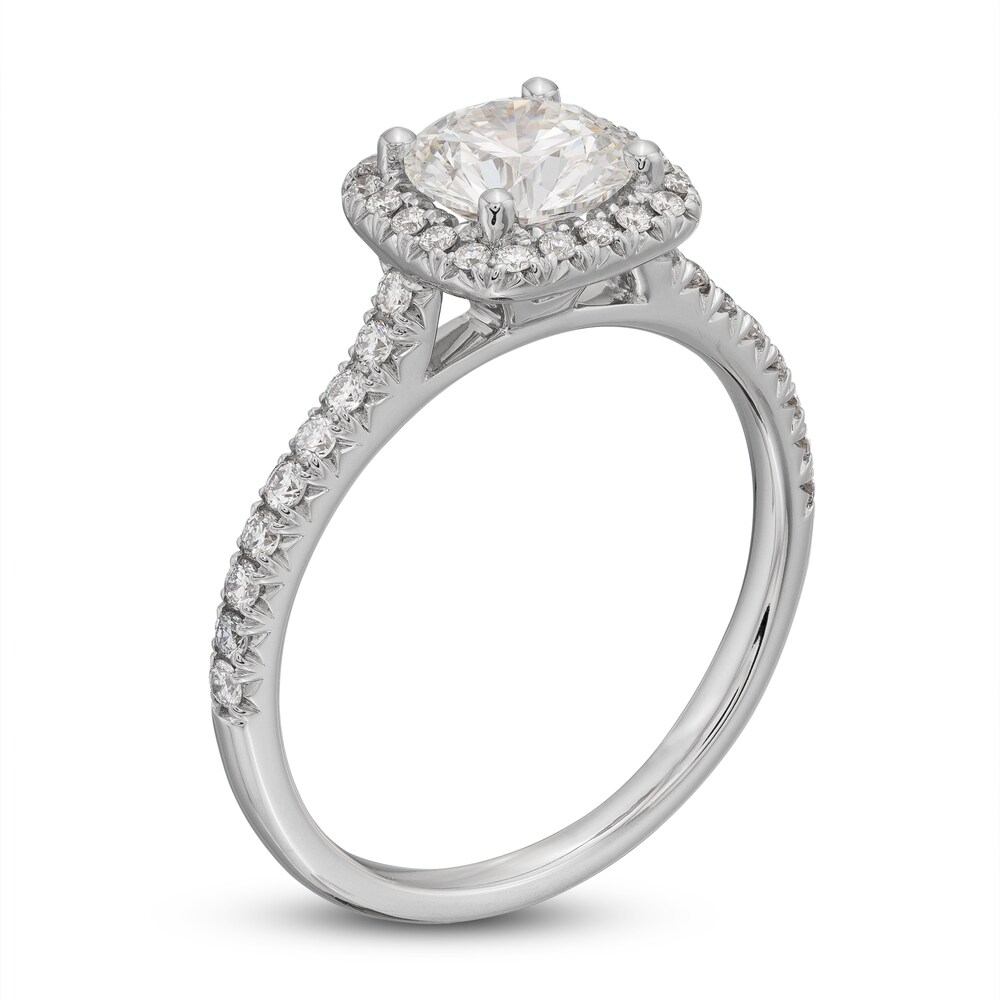 Lab-Created Diamond Engagement Ring 1-1/3 ct tw Round 14K White Gold eLjXPWI3