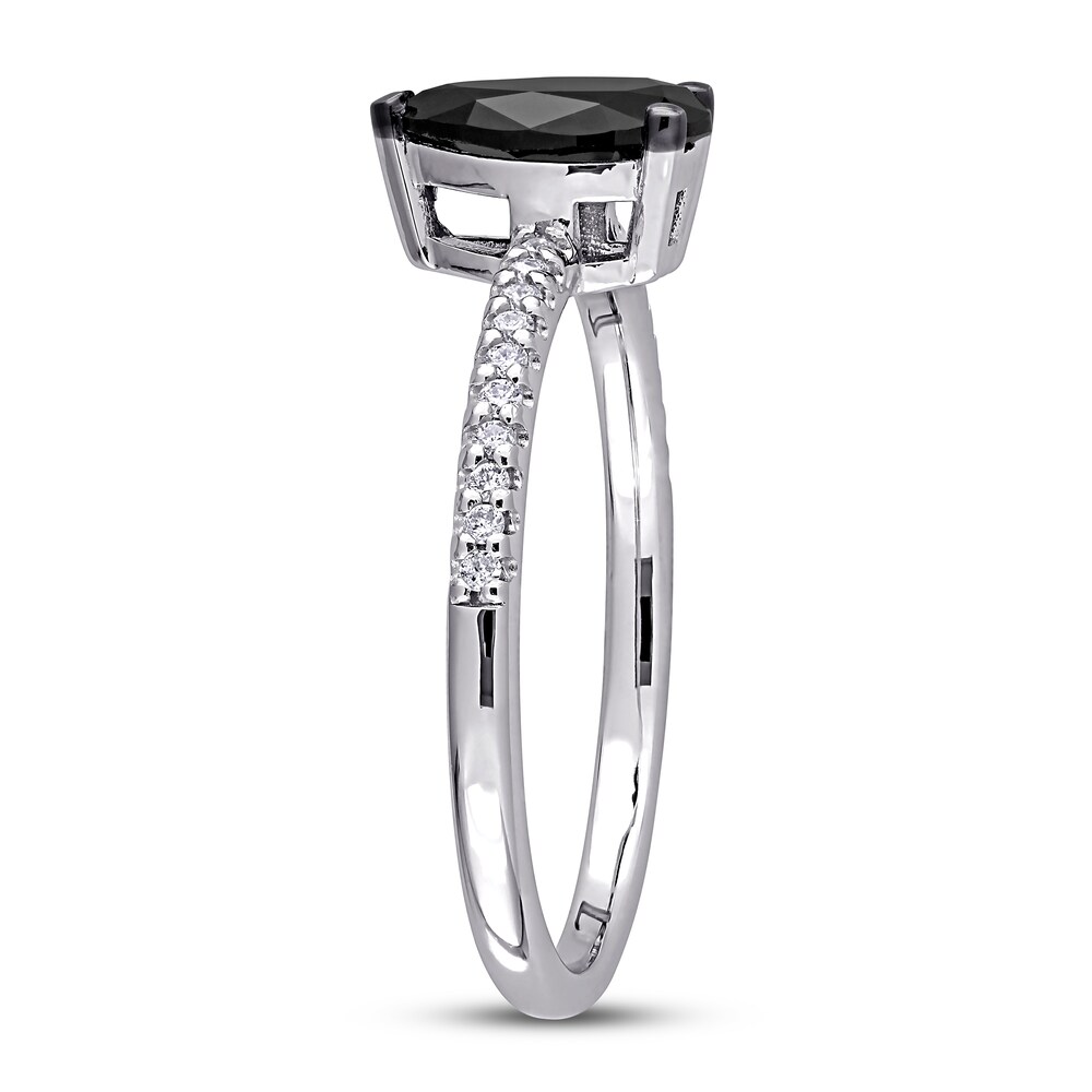 Black Diamond Engagement Ring 1 ct tw 14K White Gold ePliMiVJ