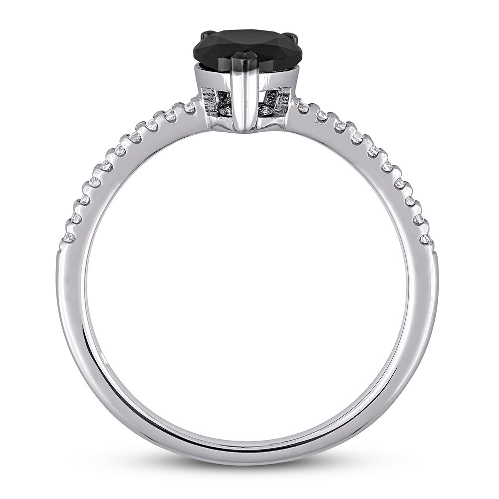 Black Diamond Engagement Ring 1 ct tw 14K White Gold ePliMiVJ