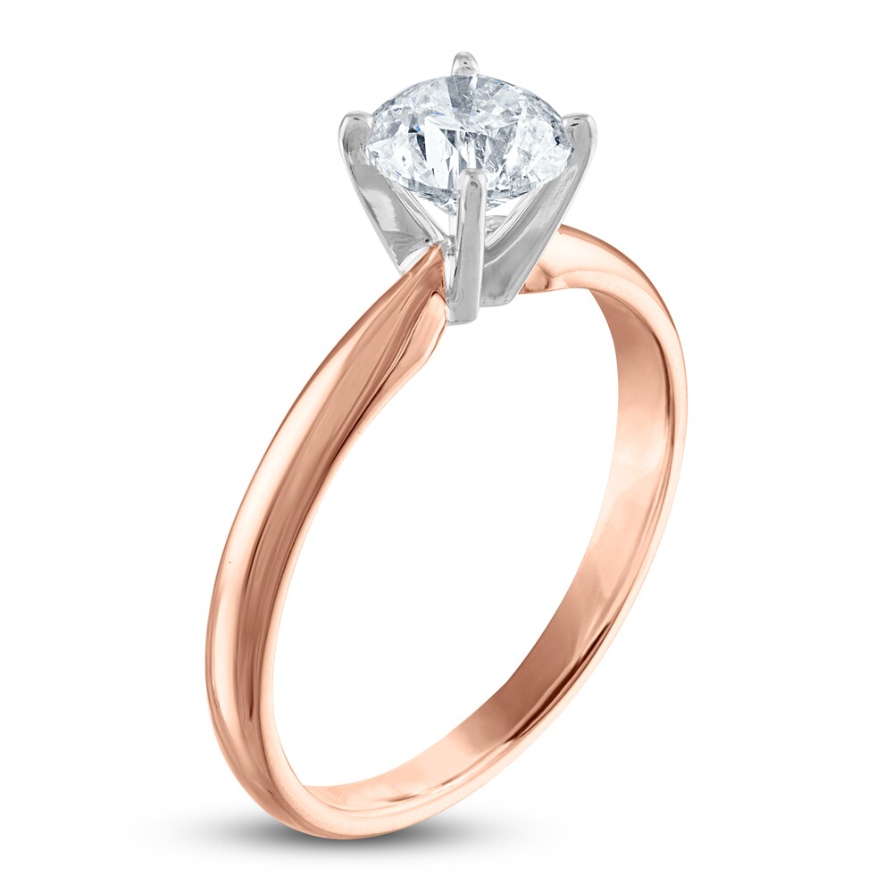 Diamond Solitaire Ring 1 ct tw Round 14K Two-Tone Gold (I2/I) eSO7HfOI