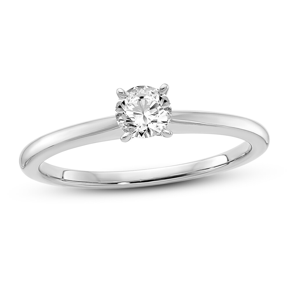 Diamond Solitaire Engagement Ring 1/4 ct tw Round 14K White Gold (I1/I) ecC6uWdT