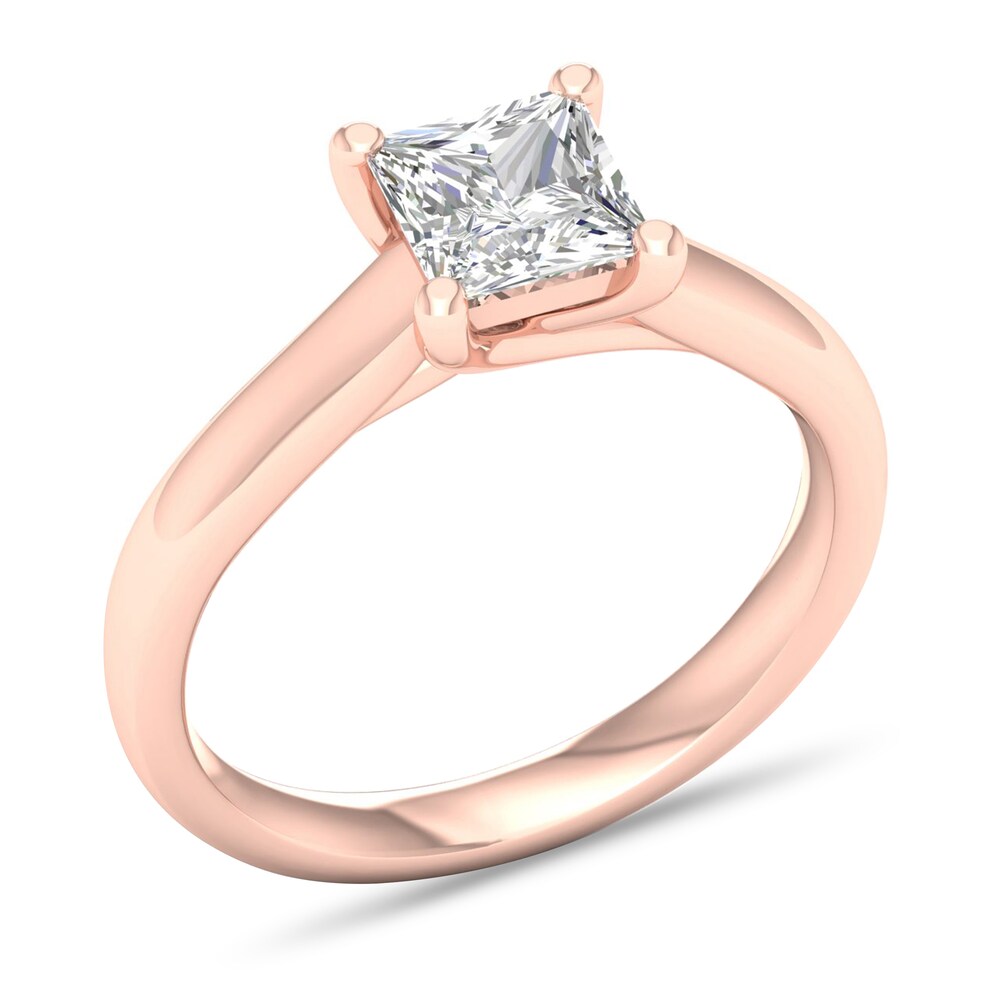 Diamond Solitaire Ring 1-1/4 ct tw Princess-cut 14K Rose Gold (I1/I) eiMmxJcx