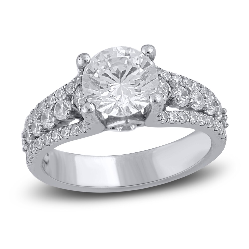 Diamond Engagement Ring 2-5/8 ct tw Round 14K White Gold eia9cRYf