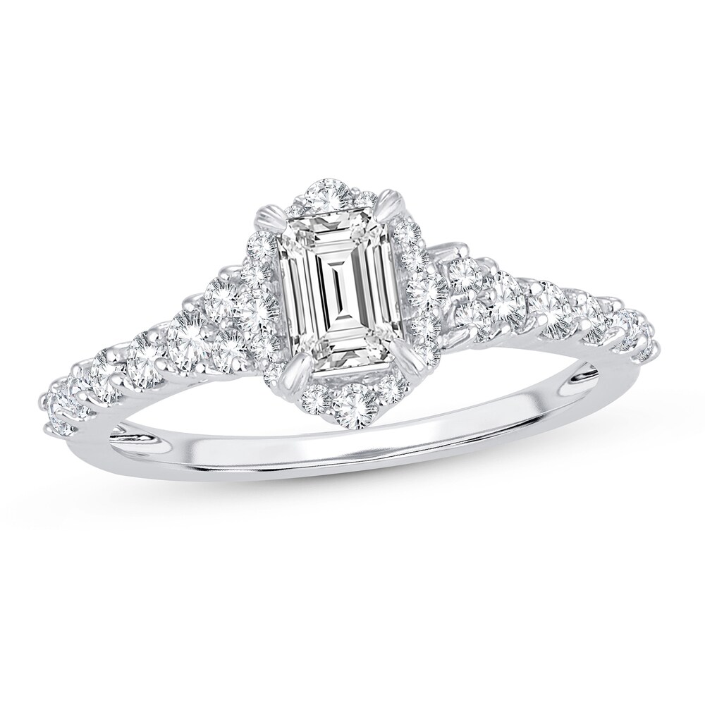 Diamond Ring 1 ct tw Emerald-cut 14K White Gold enwLuVw0