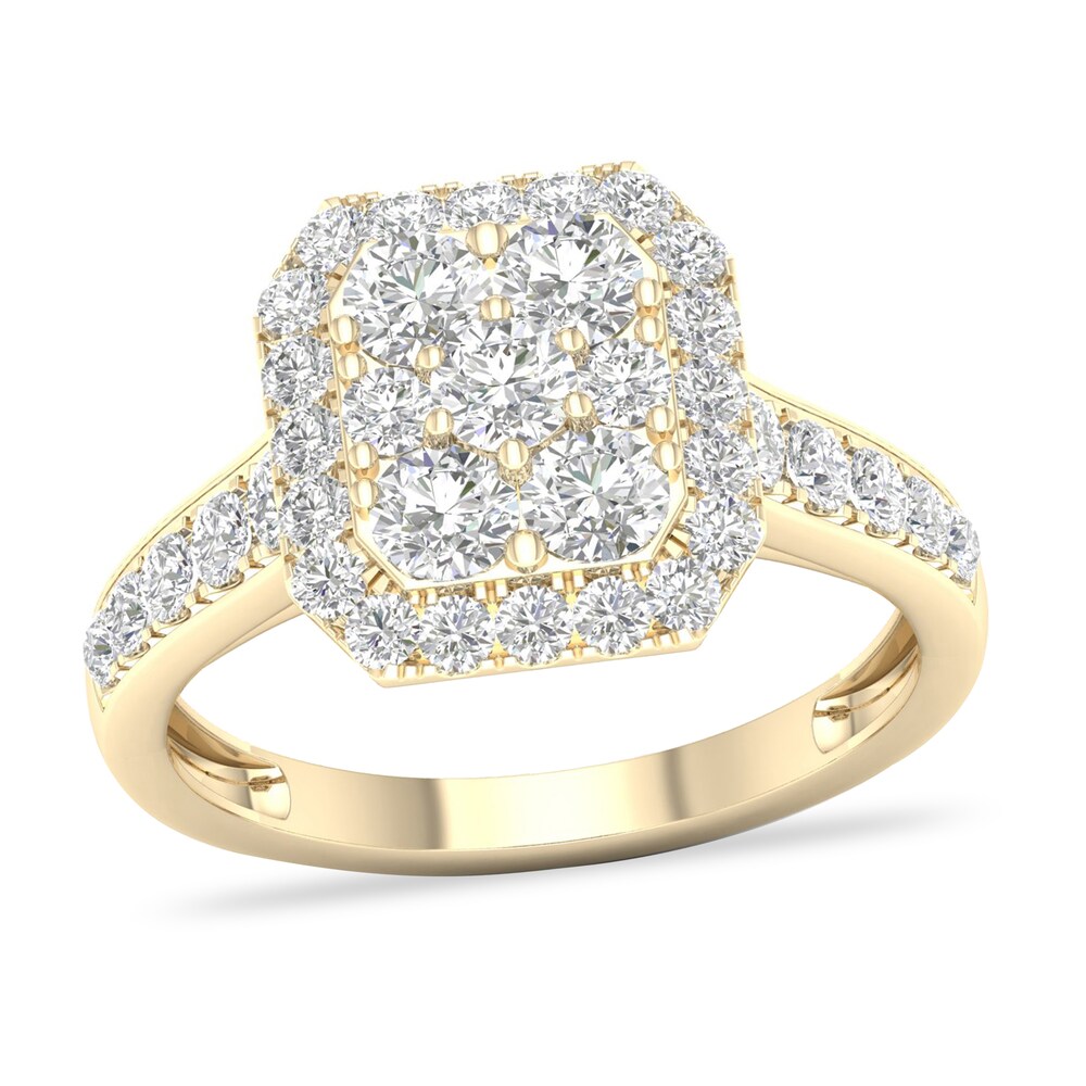 Diamond Ring 1 ct tw Round-cut 14K Yellow Gold f5sPYB88