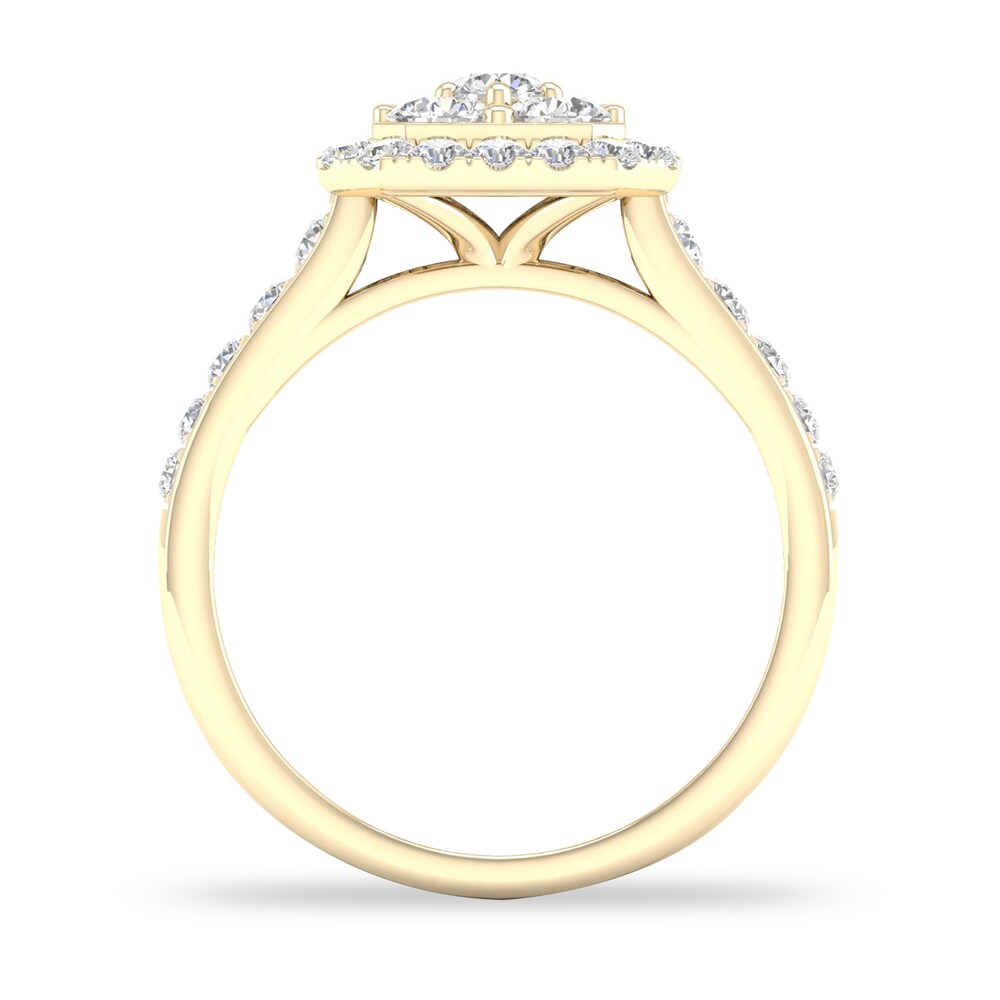 Diamond Ring 1 ct tw Round-cut 14K Yellow Gold f5sPYB88