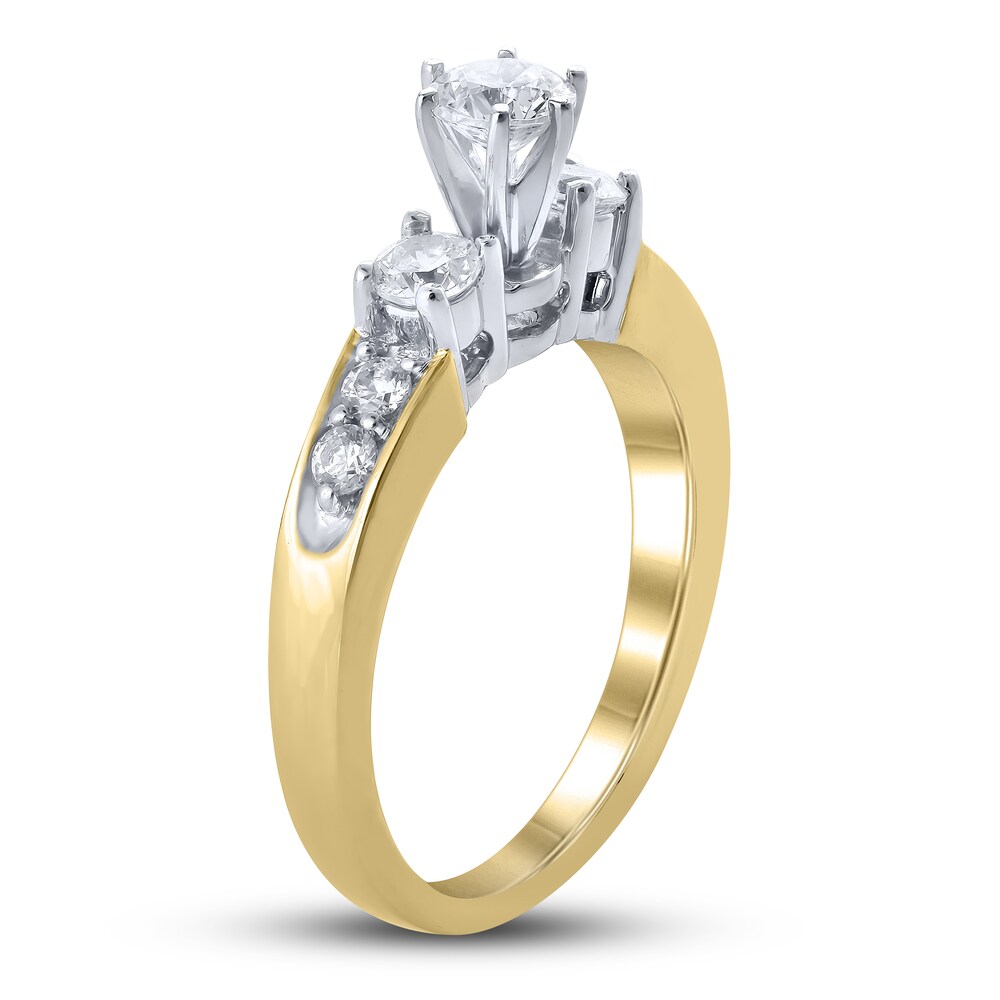 Diamond Engagement Ring 7/8 ct tw Round 14K Two-Tone Gold f91dzdAE
