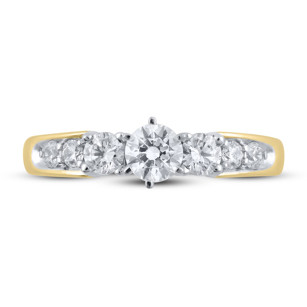 Diamond Engagement Ring 7/8 ct tw Round 14K Two-Tone Gold f91dzdAE