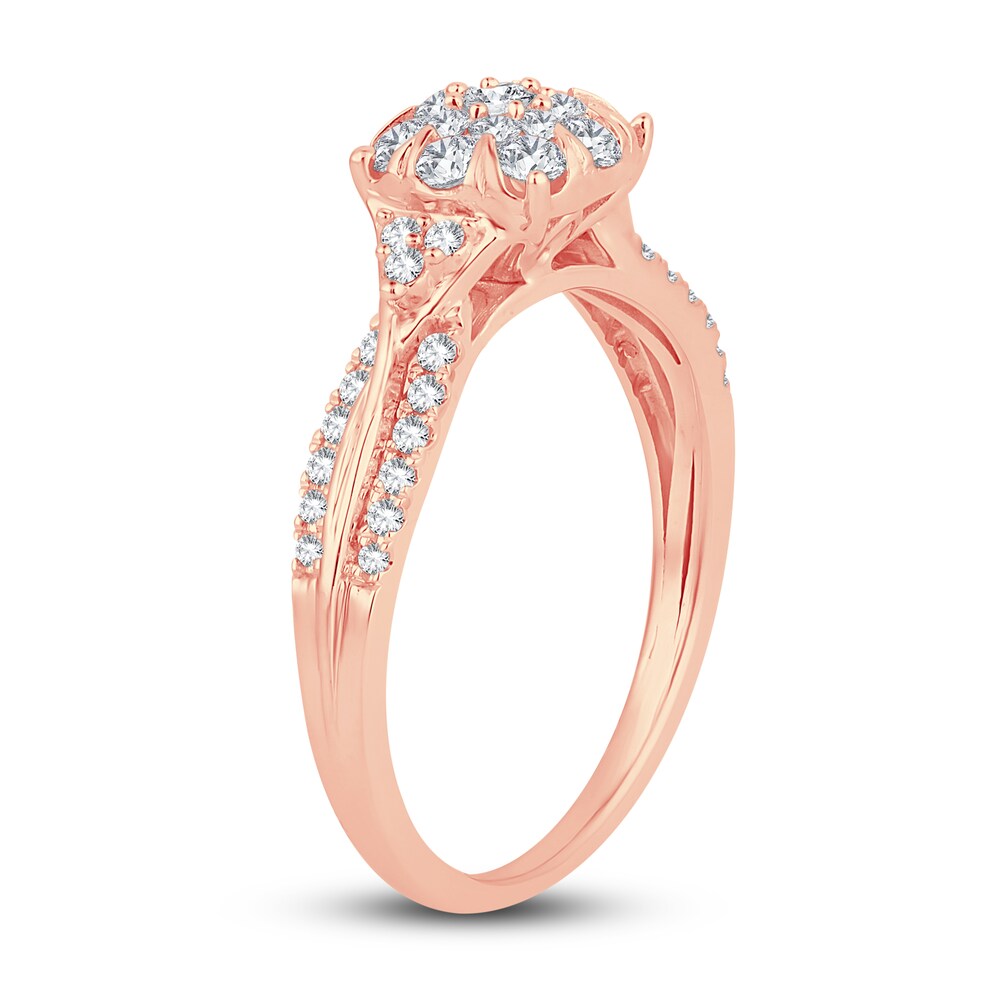 Diamond Ring 1/2 ct tw Round 14K Rose Gold fKAfiIwi