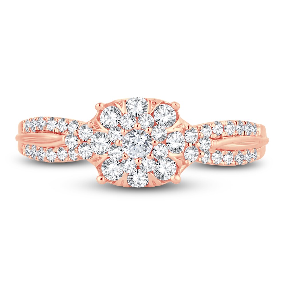 Diamond Ring 1/2 ct tw Round 14K Rose Gold fKAfiIwi