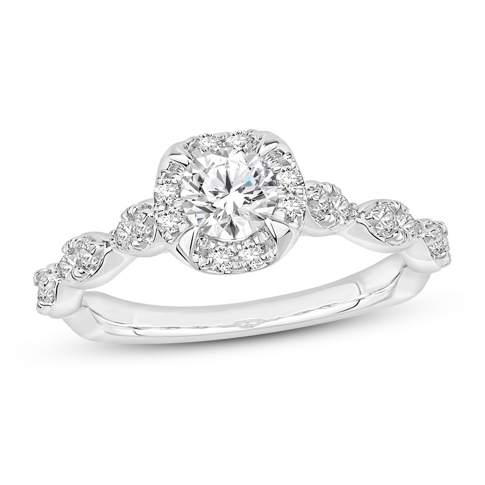 Diamond Engagement Ring 7/8 ct tw Round 14K White Gold fRwIN1Gw
