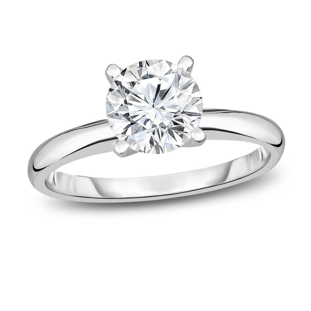 Diamond Solitaire Engagement Ring 3/4 ct tw Round 14K White Gold (I2/I) fVayErtO
