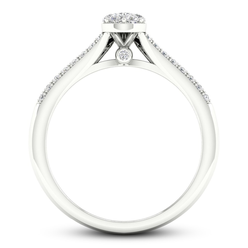 Diamond Promise Ring 1/4 ct tw Round 10K White Gold fi2ld1fd