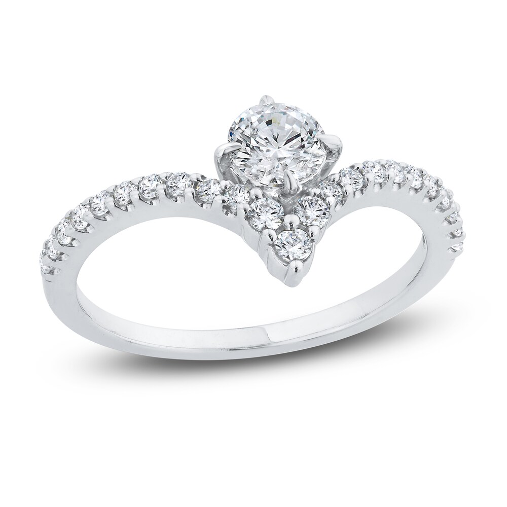 Diamond Engagement Ring 5/8 ct tw Round 14K White Gold fmOlSnjz
