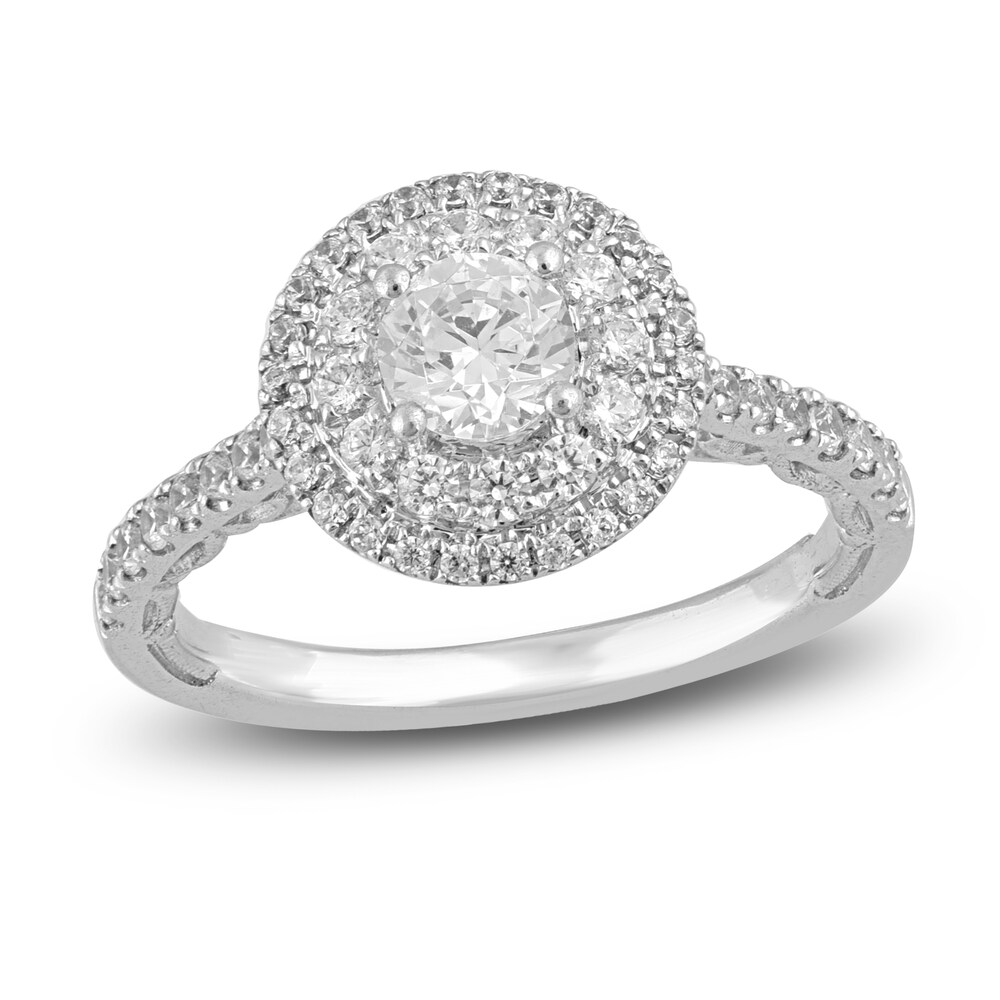 Diamond Engagement Ring 1 ct tw Round 14K White Gold fp3k5qao