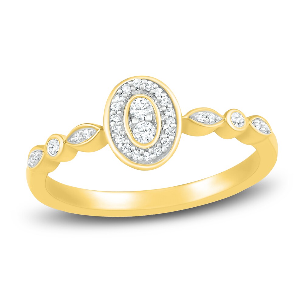 Diamond Promise Ring 1/10 ct tw Round 10K Yellow Gold g1n5sFus [g1n5sFus]