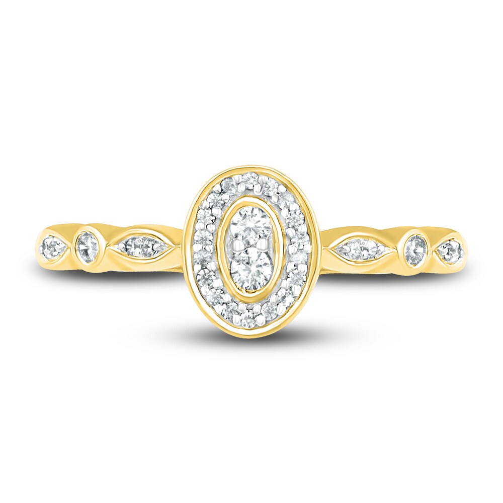 Diamond Promise Ring 1/10 ct tw Round 10K Yellow Gold g1n5sFus