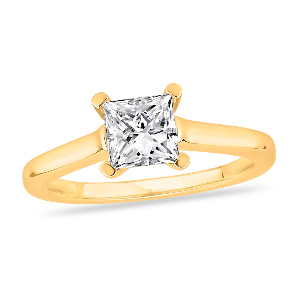 Diamond Solitaire Engagement Ring 3 ct tw Princess-cut 14K Yellow Gold (I2/I) g1vxqqEj