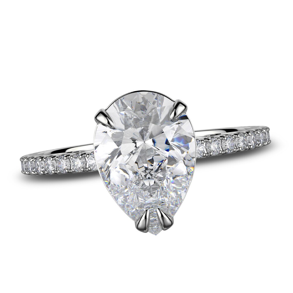 Michael M Diamond Engagement Ring Setting 1/3 ct tw Round 18K White Gold (Center diamond is sold separately) g68paZqF