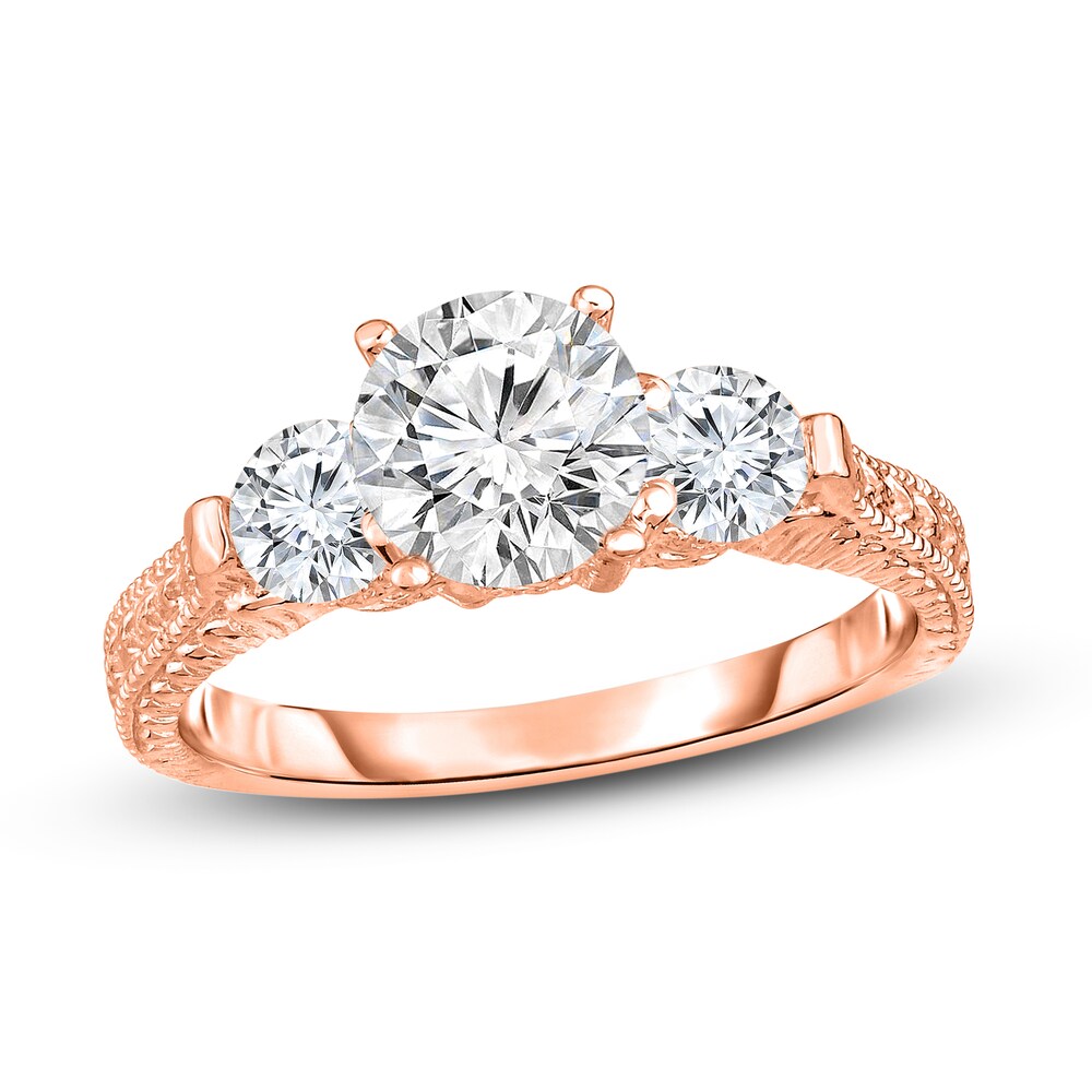 Diamond Ring 1/2 ct tw Round 14K Rose Gold gMbB5w1a