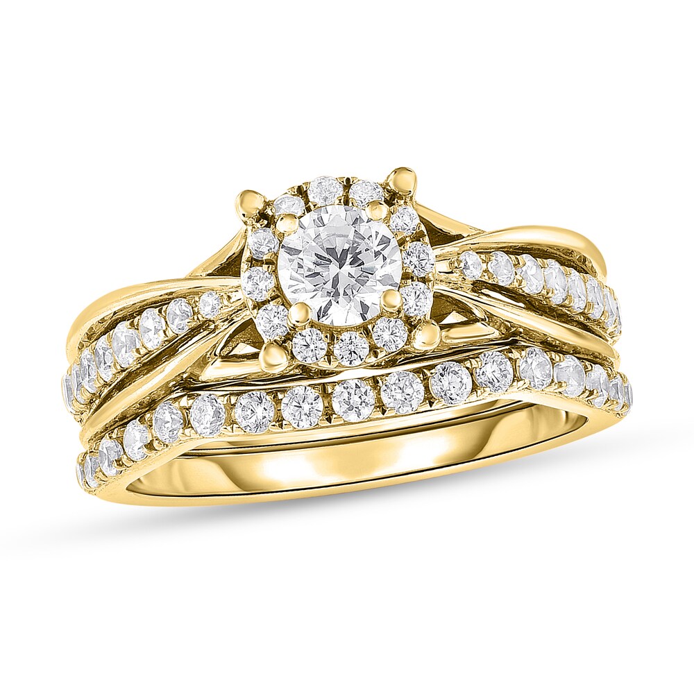 Diamond Bridal Set 1 ct tw Round 14K Yellow Gold gWANjQi5