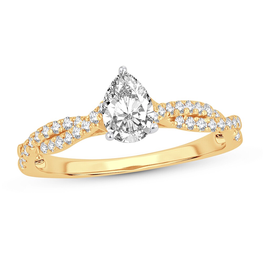 Diamond Ring 3/4 ct tw Pear-shaped 14K Yellow Gold gYJNhxjN