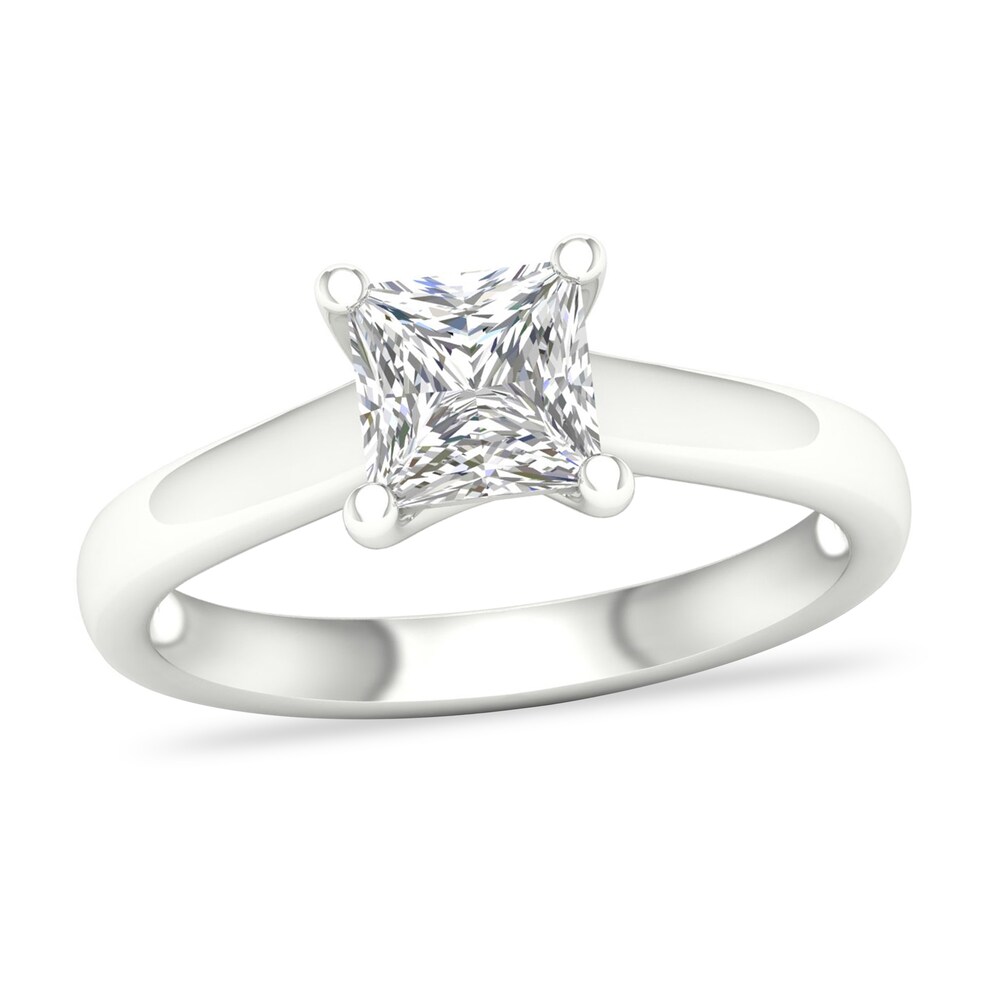 Diamond Solitaire Ring 1-1/4 ct tw Princess-cut 14K White Gold (I1/I) h1FycHYZ