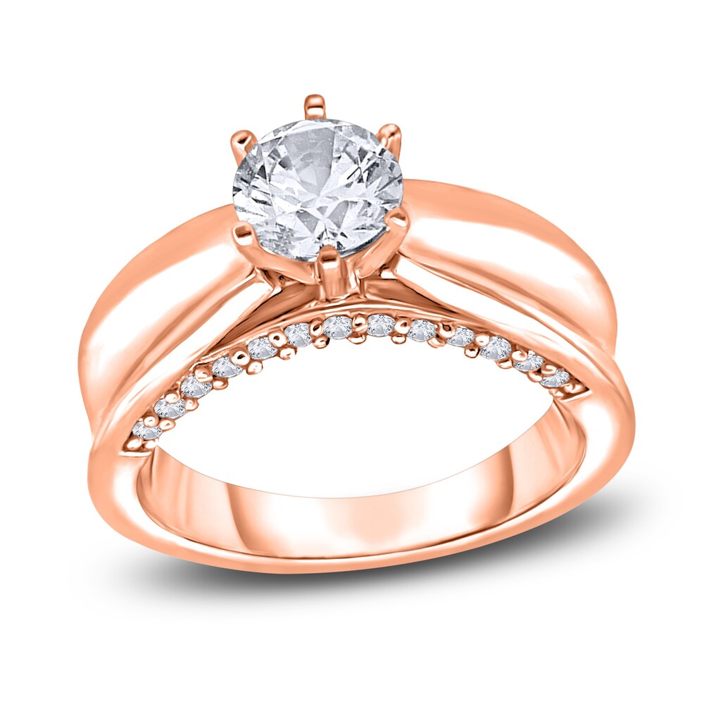 Diamond Ring 1 ct tw Round 14K Rose Gold h7It7yC4