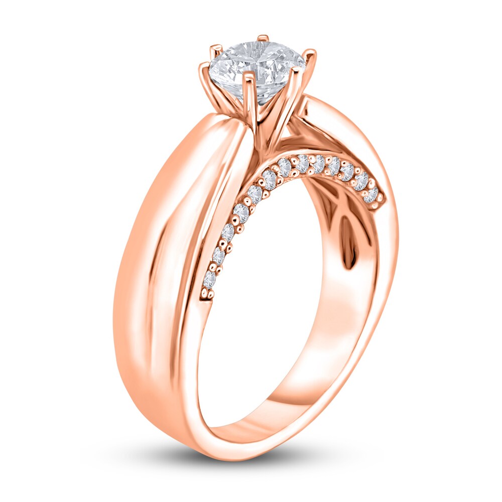 Diamond Ring 1 ct tw Round 14K Rose Gold h7It7yC4