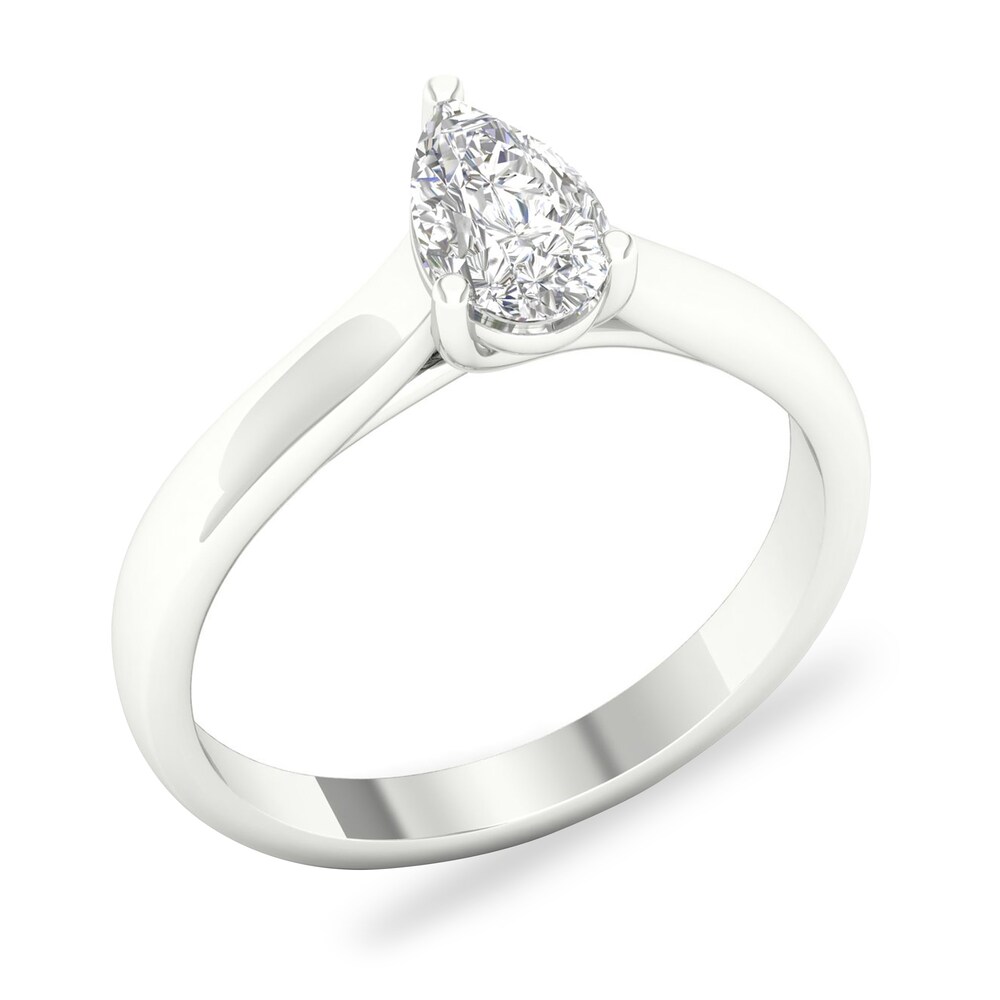 Diamond Solitaire Ring 3/4 ct tw Pear-shaped Platinum (SI2/I) hKGzXDks