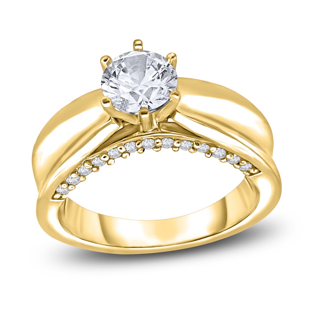 Diamond Ring 1 ct tw Round 14K Yellow Gold hU8QEGFD