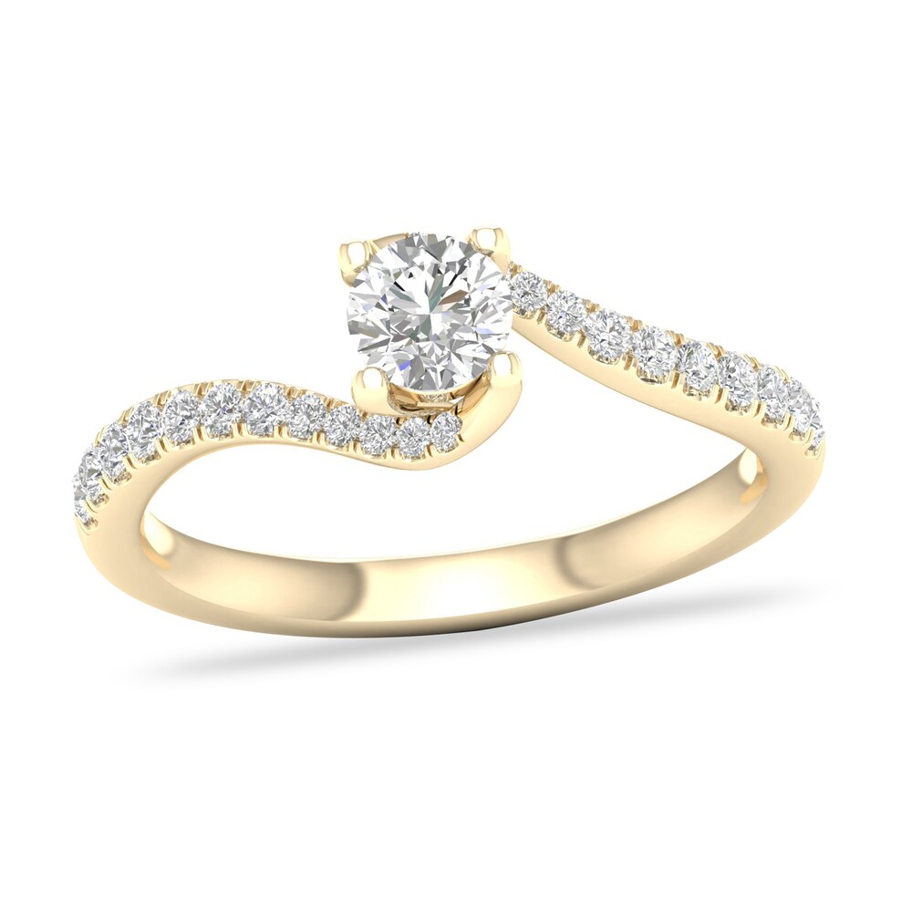 Diamond Ring 1/2 ct tw Round-cut 14K Yellow Gold ha3tKfhf