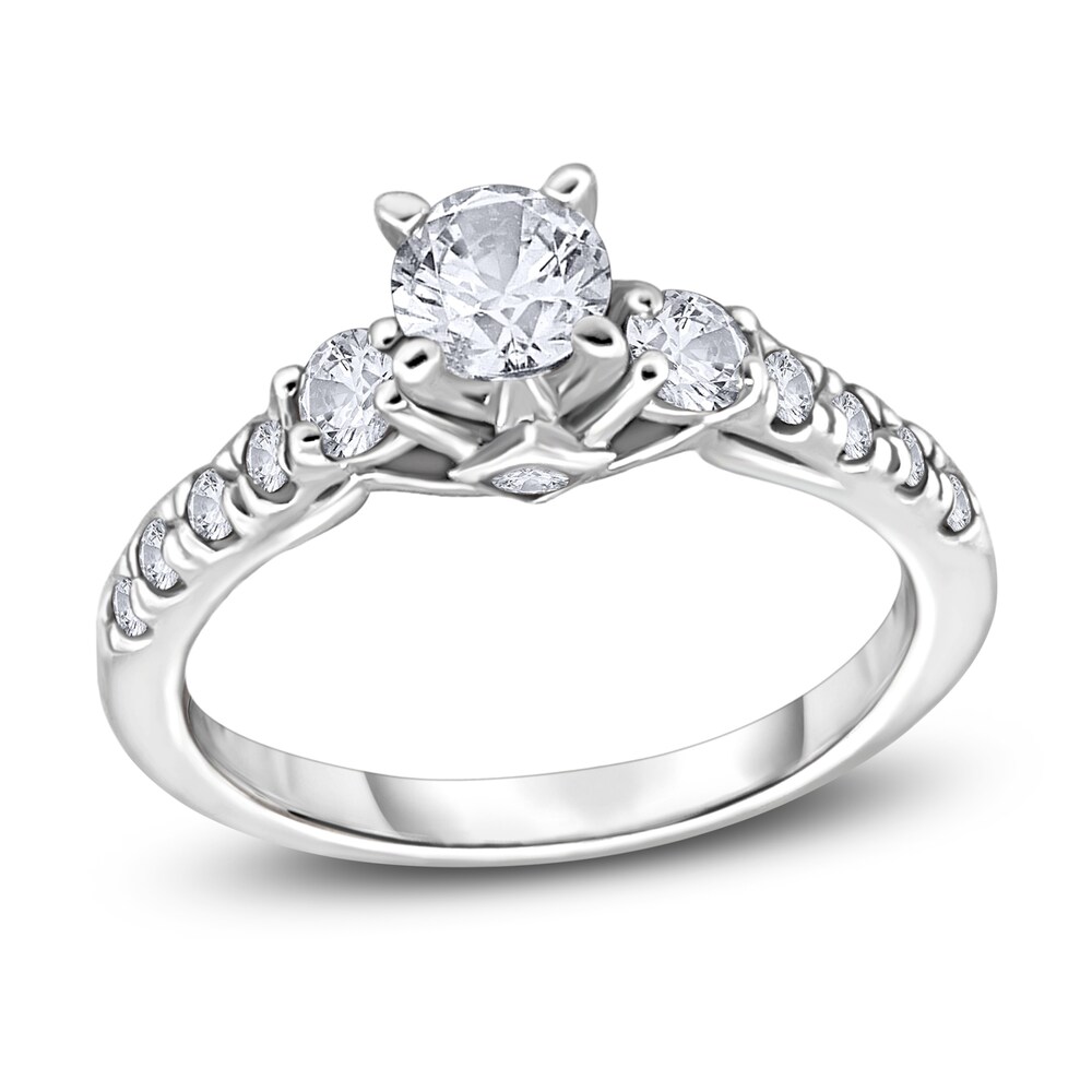 Diamond Ring 3/4 ct tw Round 14K White Gold hmAcB6K5