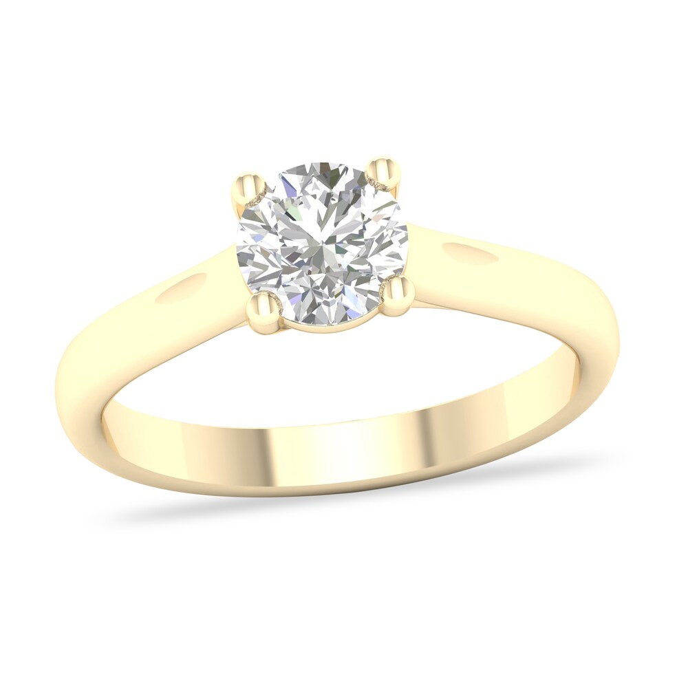 Diamond Solitaire Ring 1 ct tw Round-cut 14K Yellow Gold (SI2/I) hrzYSoav