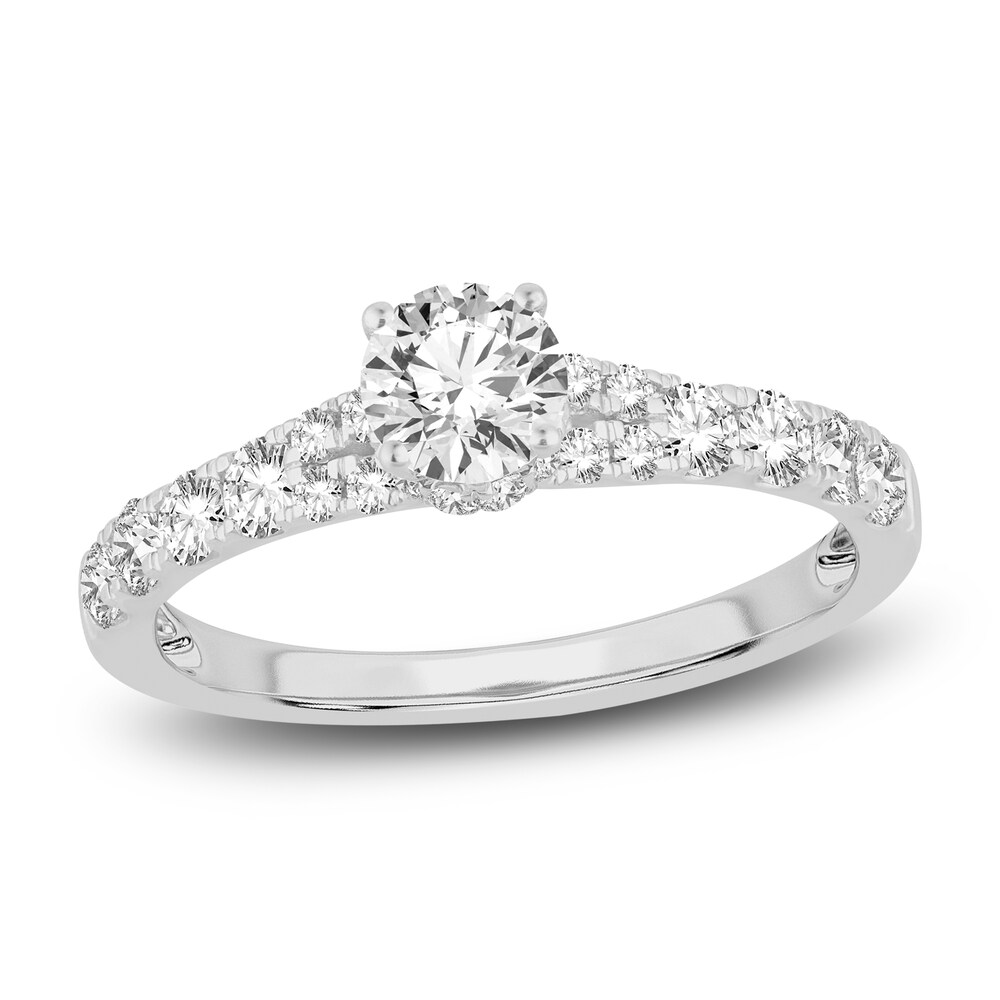 Diamond Engagement Ring 1 ct tw Round 14K White Gold huG2mE6f