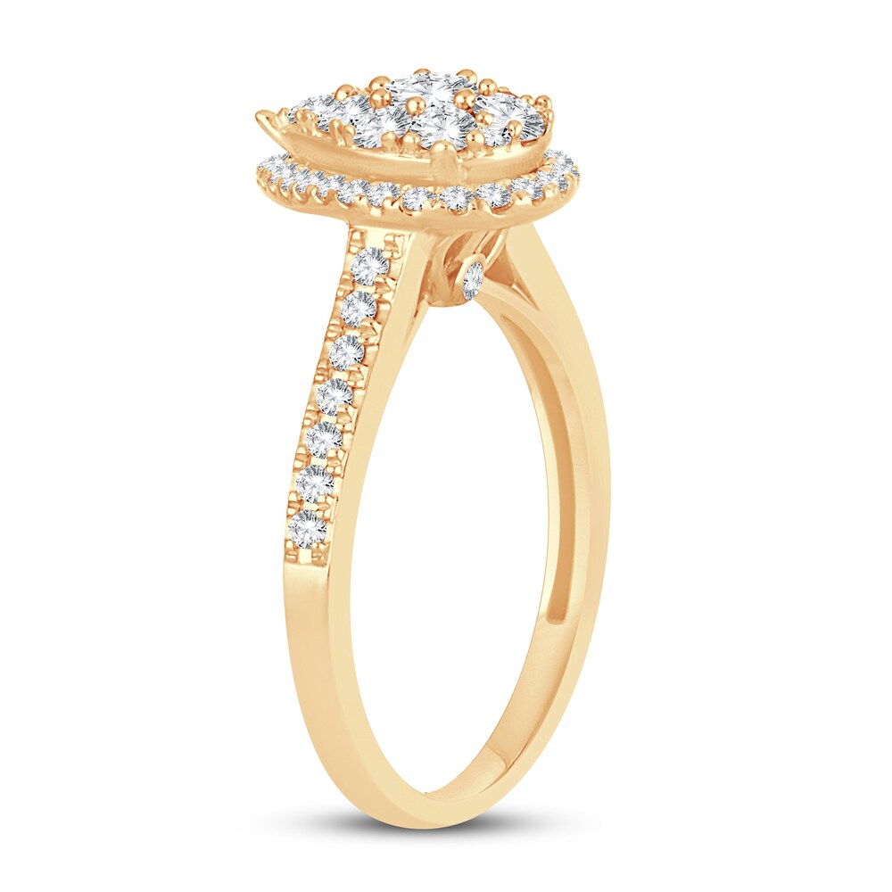 Diamond Ring 7/8 ct tw Round-cut 14K Yellow Gold i0Ec2RA2